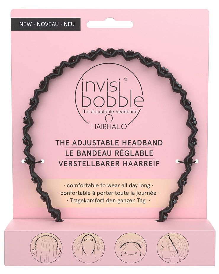 HairHalo True Dark Sparkle Podesiva traka za glavu Trake za glavu i turbani