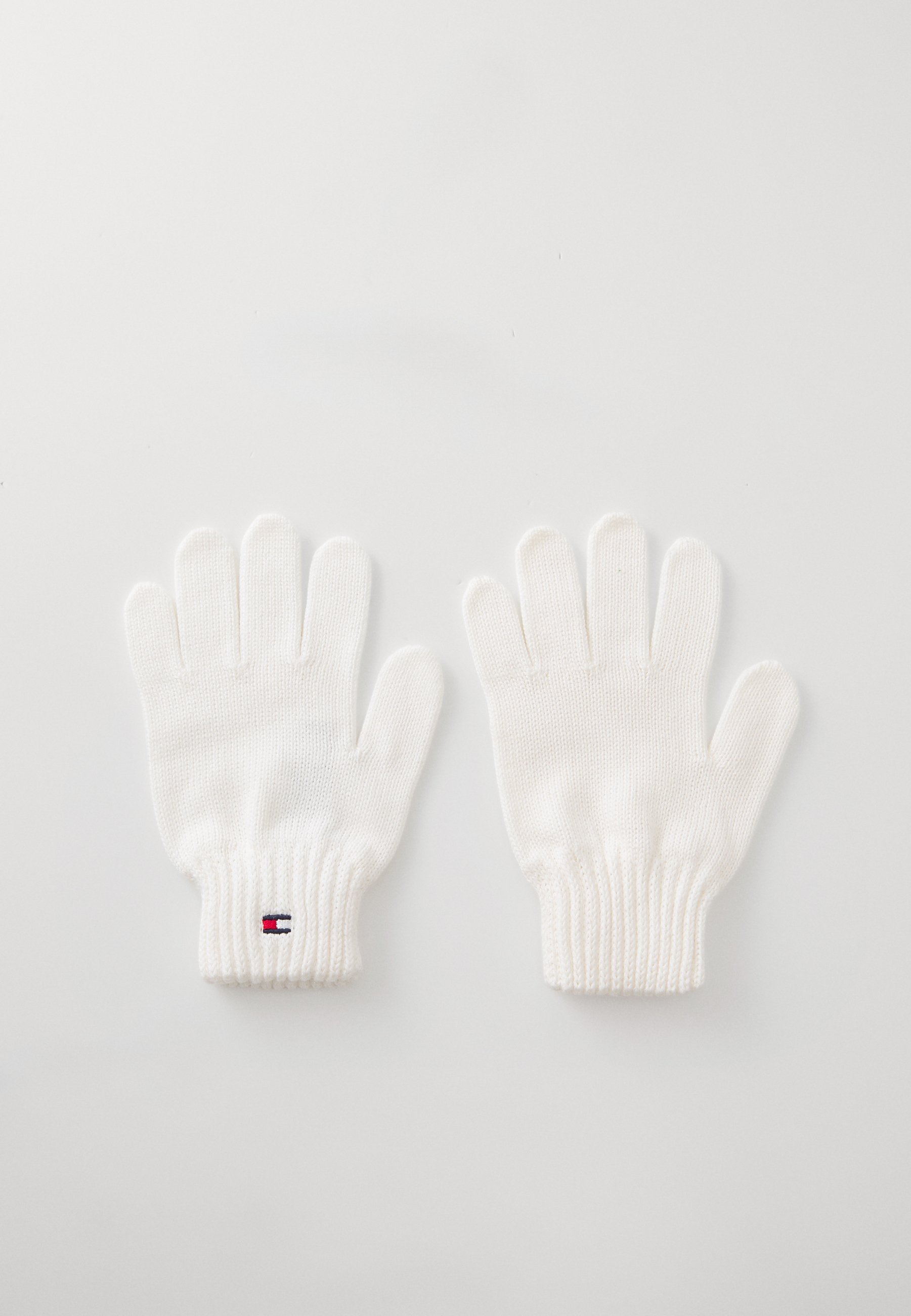 Gants Tommy Hilfiger à petit drapeau, unisexes - blancs