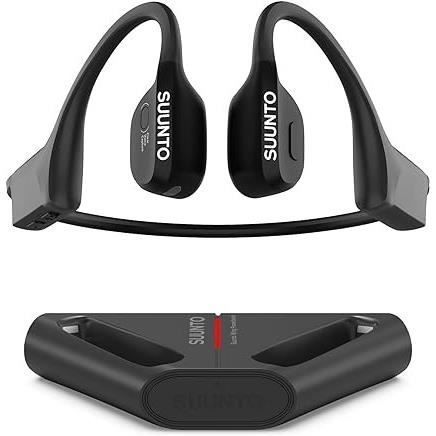 Cuffie sportive wireless SUUNTO Wing - Conduzione ossea - Power bank incluso - Nere