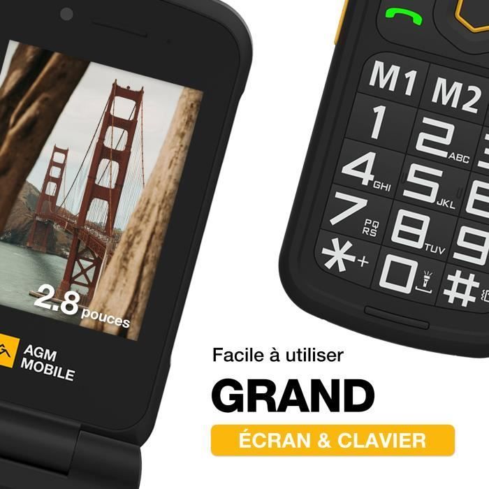 Mobiltelefon - AGM - M8 - Unzerbrechlich IP68 - 4G - Große Tasten für Senioren