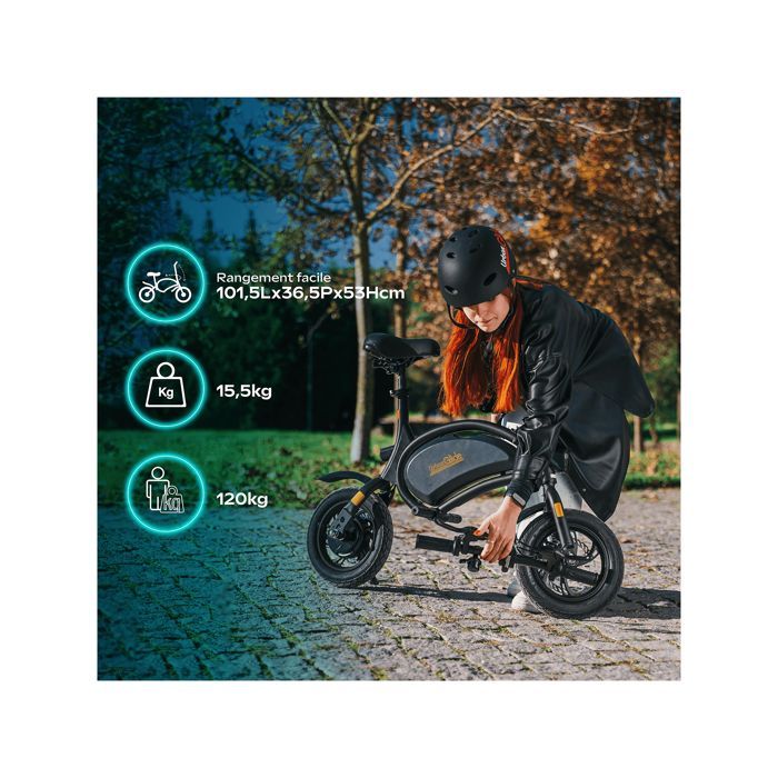 UrbanGlide e-Bike 120 – Draisienne Électrique Légère 12'' | 15 km Autonomie, Béquille & Frein Disque