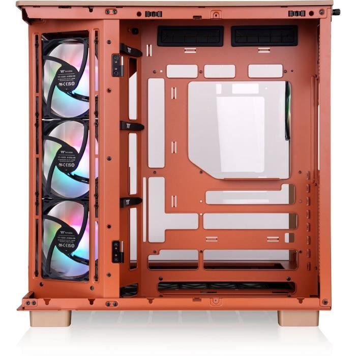 PC Case (PSU Not Included) - THERMALTAKE - View 380 XL TG ARGB - Mid-Tower - ATX Form Factor - 4x120mm A-RGB LEDs Included - Gravel Sand