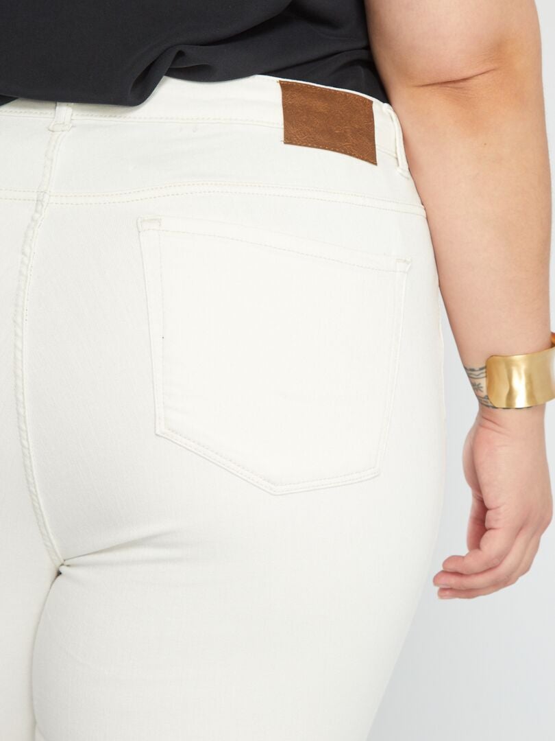 Calça jeans skinny de cintura alta - BRANCA