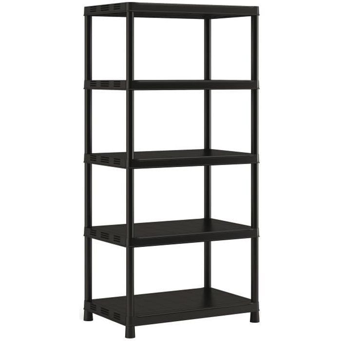 KETER Plus X/5 XL Storage Shelf - Black - 90 x 60 x 187 cm - 80 kg / shelf