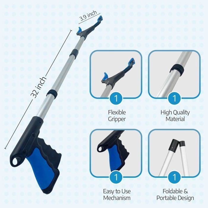 Outils de Ramassage  de qualité supérieure - 83CM Longue Pince Ramasse Objet avec Aimant
