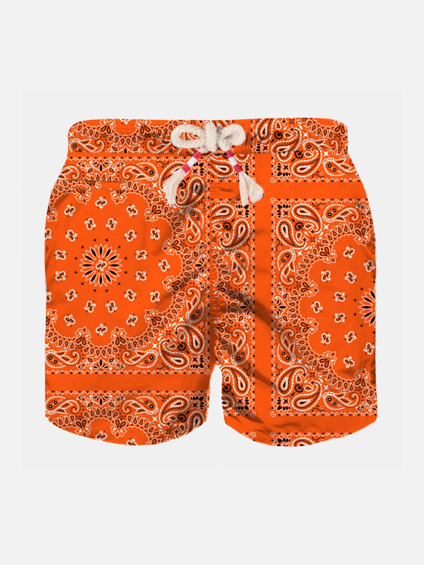 Zwempak voor jongens met oranje bandana-print