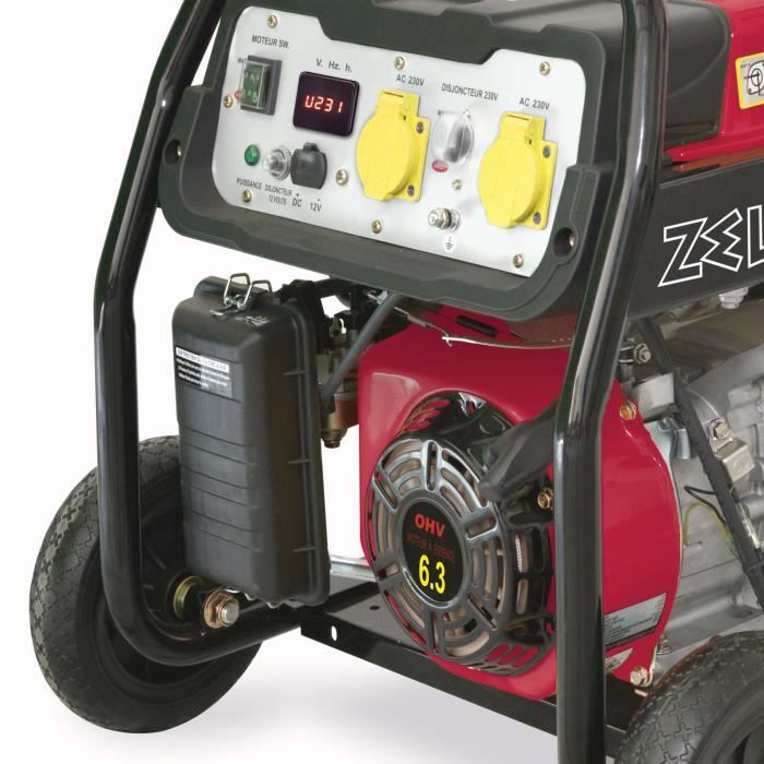 Generatore a benzina - ZEUZ - 4100 LB - 3300 W - Monofase - Rosso