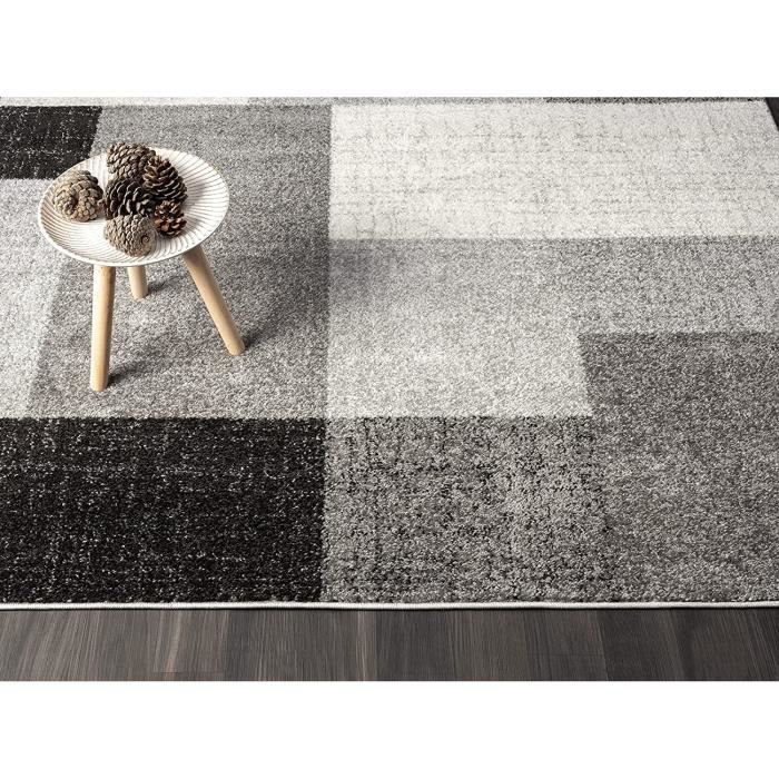 Living room rug - THE CARPET - PEARL - Geometric - Grey - 240x330 cm