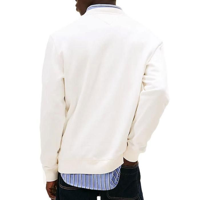 Tommy Hilfiger heren witte sweatshirt met vlagmotief