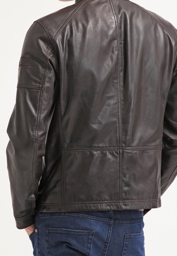 Strellson Sportswear leren jas - bruin