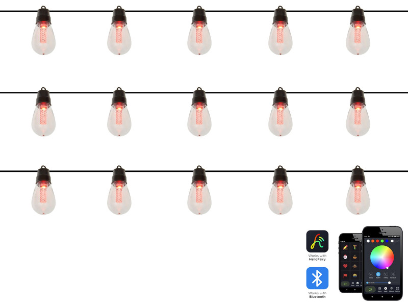 Łańcuch świetlny LED 15 lampek wielokolorowy
