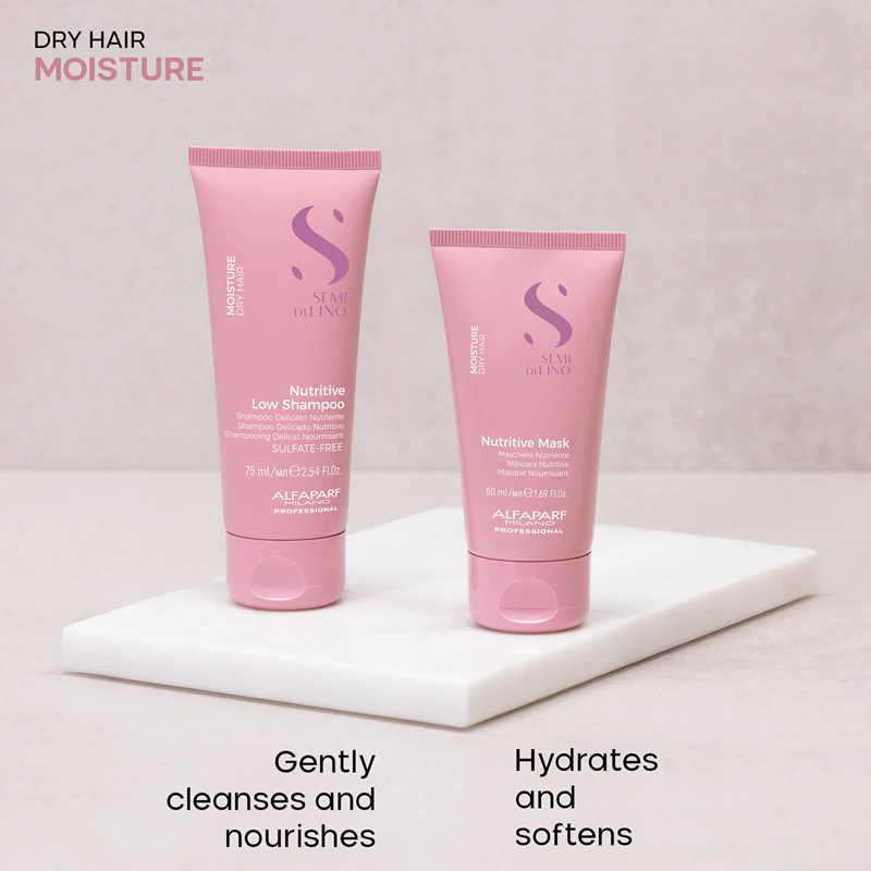 Alfaparf Milano Semi di Lino Moisture Minisize Kit - Kit de viagem com hidratação intensiva