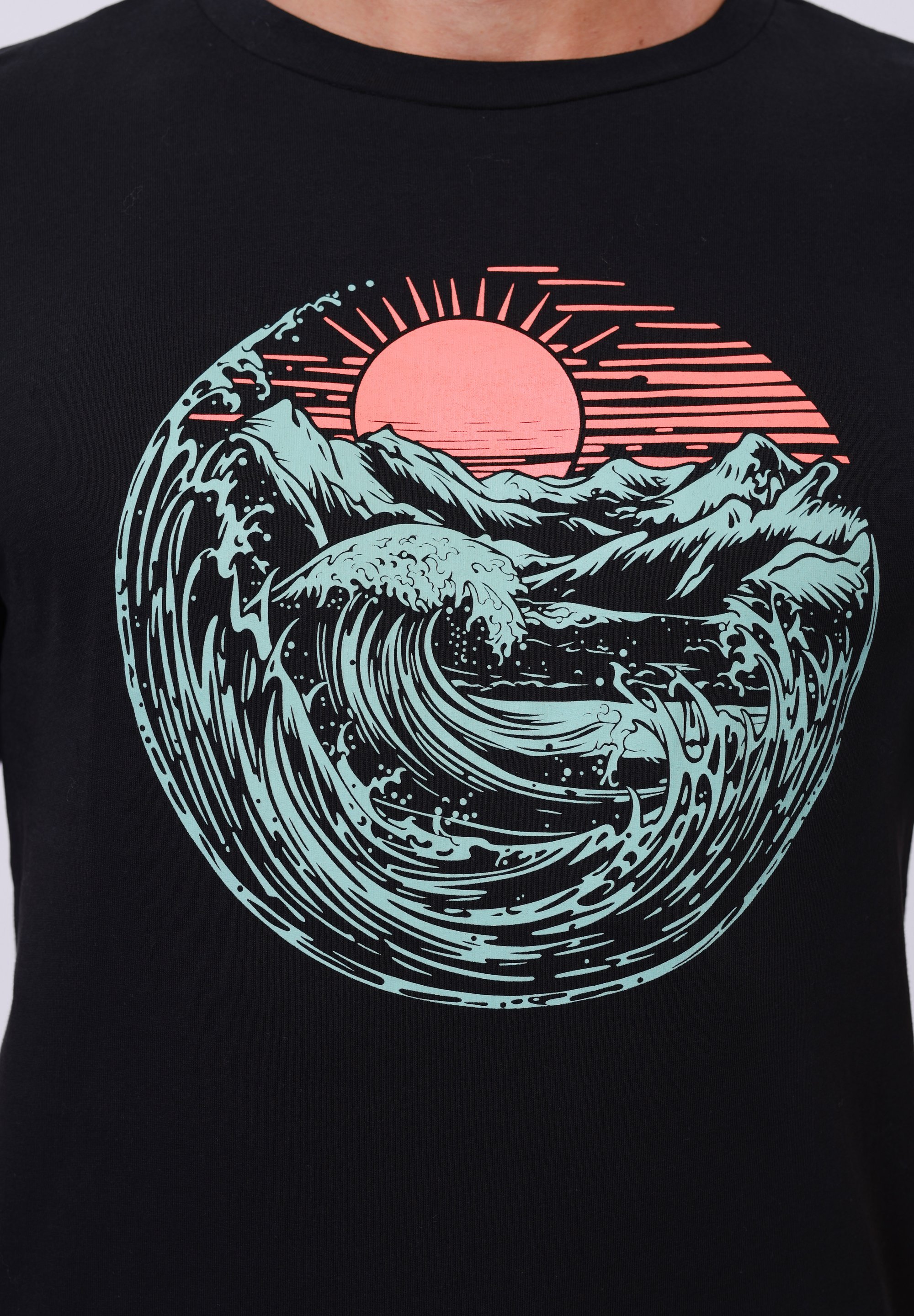 Pier One Print T-shirt - zwart