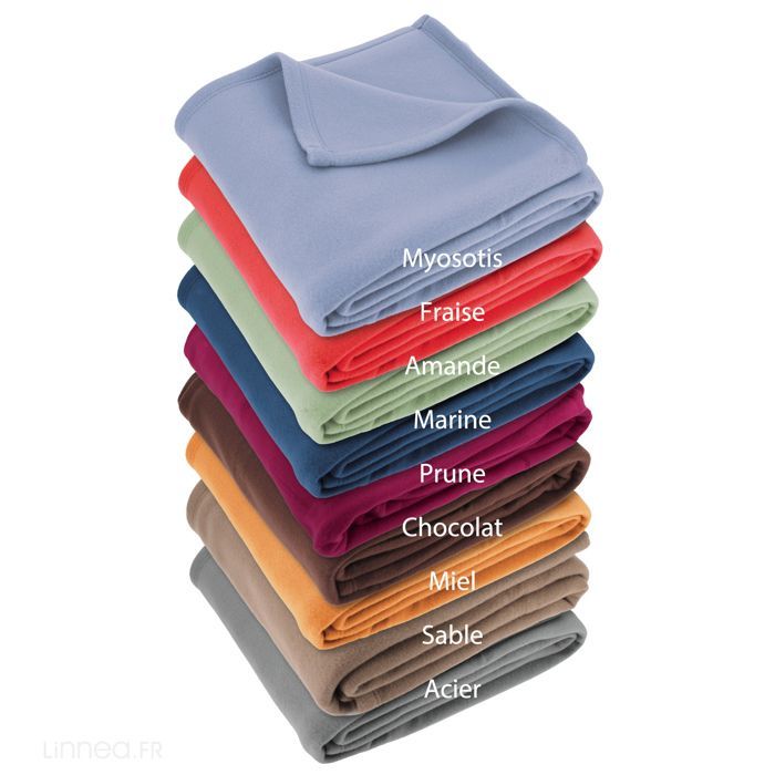 Manta polar Isba Honey de 220x240 cm, 100% poliéster, 320 g/m², ignífuga.