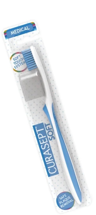CURASEPT Brosse à dents médicale souple Curasept Soin des dents bleu