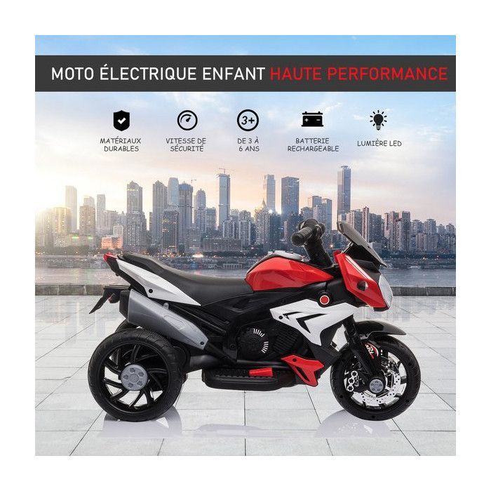 Motocicleta eléctrica roja YAKASI