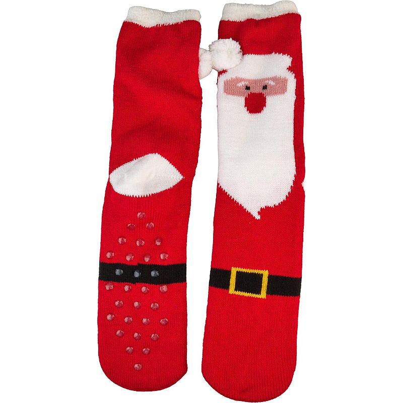 Calcetines navideños Time 2 Change con revestimiento antideslizante.