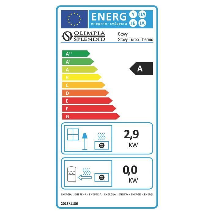 Olimpia Splendid 99383 Stovy Gasherd LPG Butan Zusatzheizung 3100 W - 80 m³