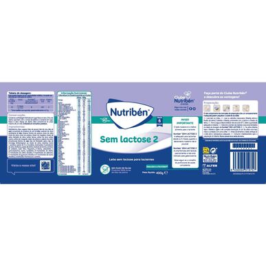 Nutribén bezlaktózové mléko 2 400 g 400 g