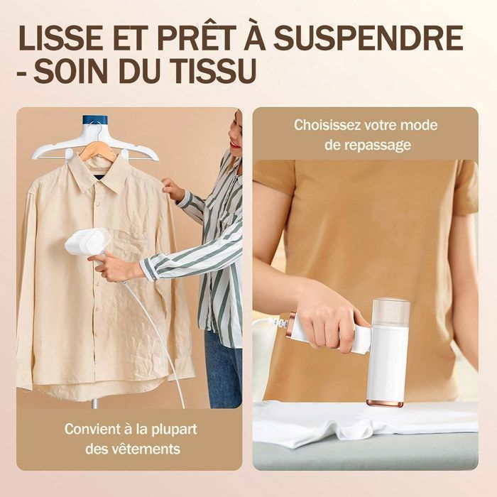 Defroisseur Vapeur Vertical,Fer à Repasser Vertical Portable 1000W 120ML,Vapeur Steamer Convient à Tous les Tissuspour