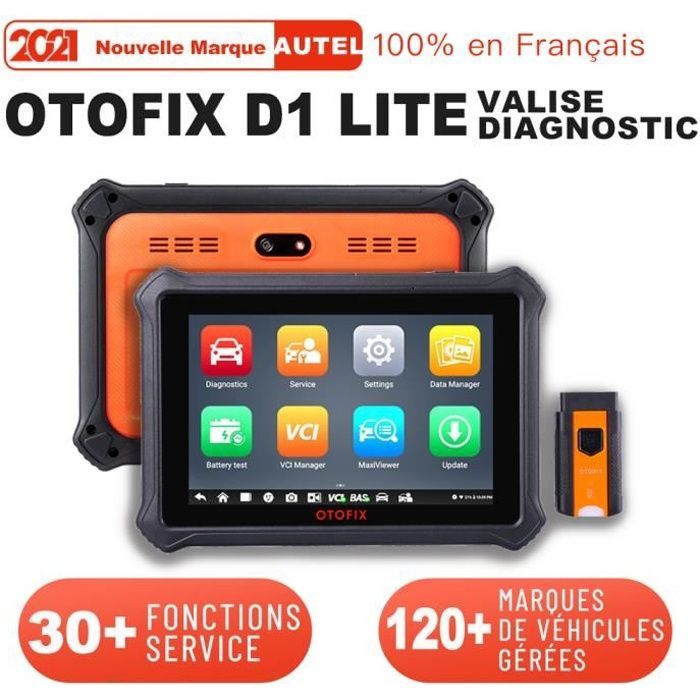 Herramienta de diagnóstico automotriz AUTEL OTOFIX D1 Lite - OBD2 - 25 funciones - Pantalla LCD de 7
