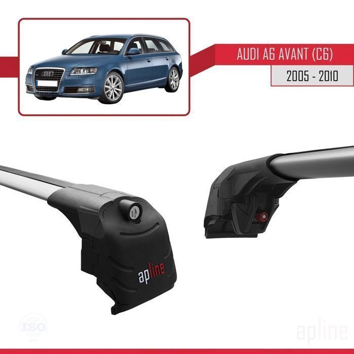 Barras de techo - ACE-2 - Audi A6 Avant (C6) - Aluminio - Gris - Carga útil < 300 kg