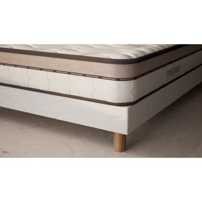 NATURA Bed Base + Mattress Set 160x200 cm | Height 22cm | Memory Foam | 3D Technology | Optimized Ventilation