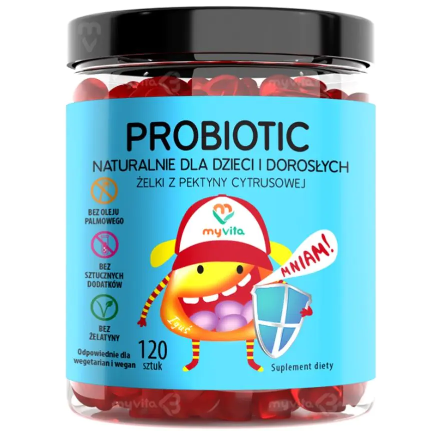 MyVita Probiotic Dzieci i Dorośli Naturalne Żelki 120 sztuki