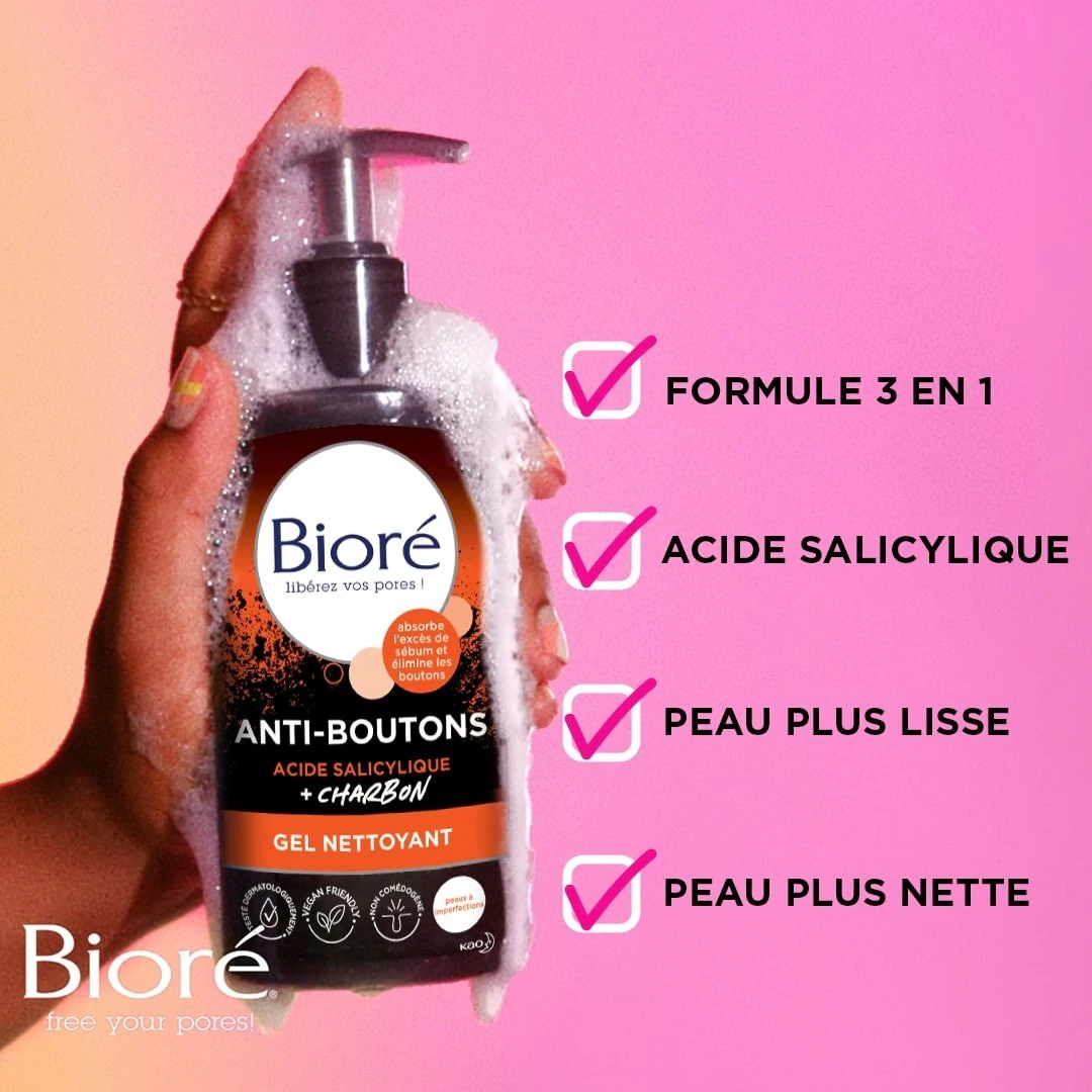 Bioré Gel Nettoyant Désincrustant Anti-Boutons