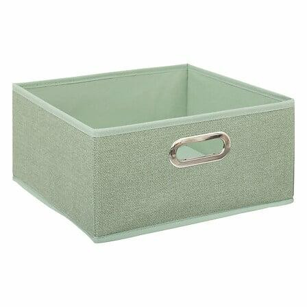 PUDEŁKO DO REGAŁU 31x15 cm gładkie Z UCHWYTEM pistacjowe