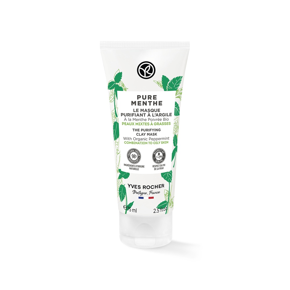 Maschera purificante all'argilla di menta pura