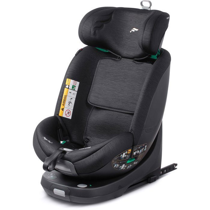 Silla de coche BABYAUTO Magna Plus - Grupo 0/1/2/3 - I-Size - 40/125 cm - Isofix - Giro de 360° - Reclinable - Negra