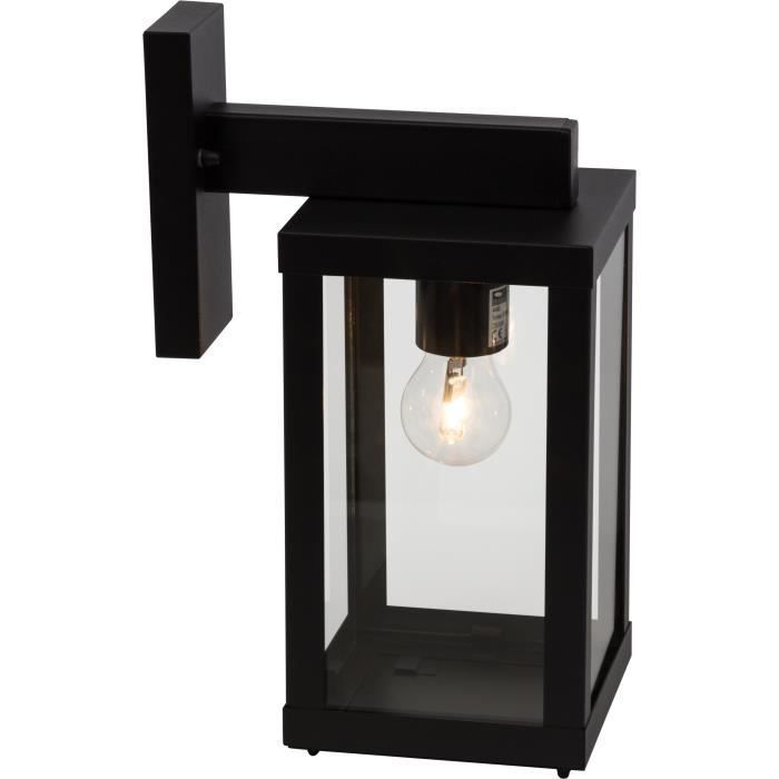 GAIA buitenspot, zwart metaal/glas, E27 1x60W - BRILLIANT