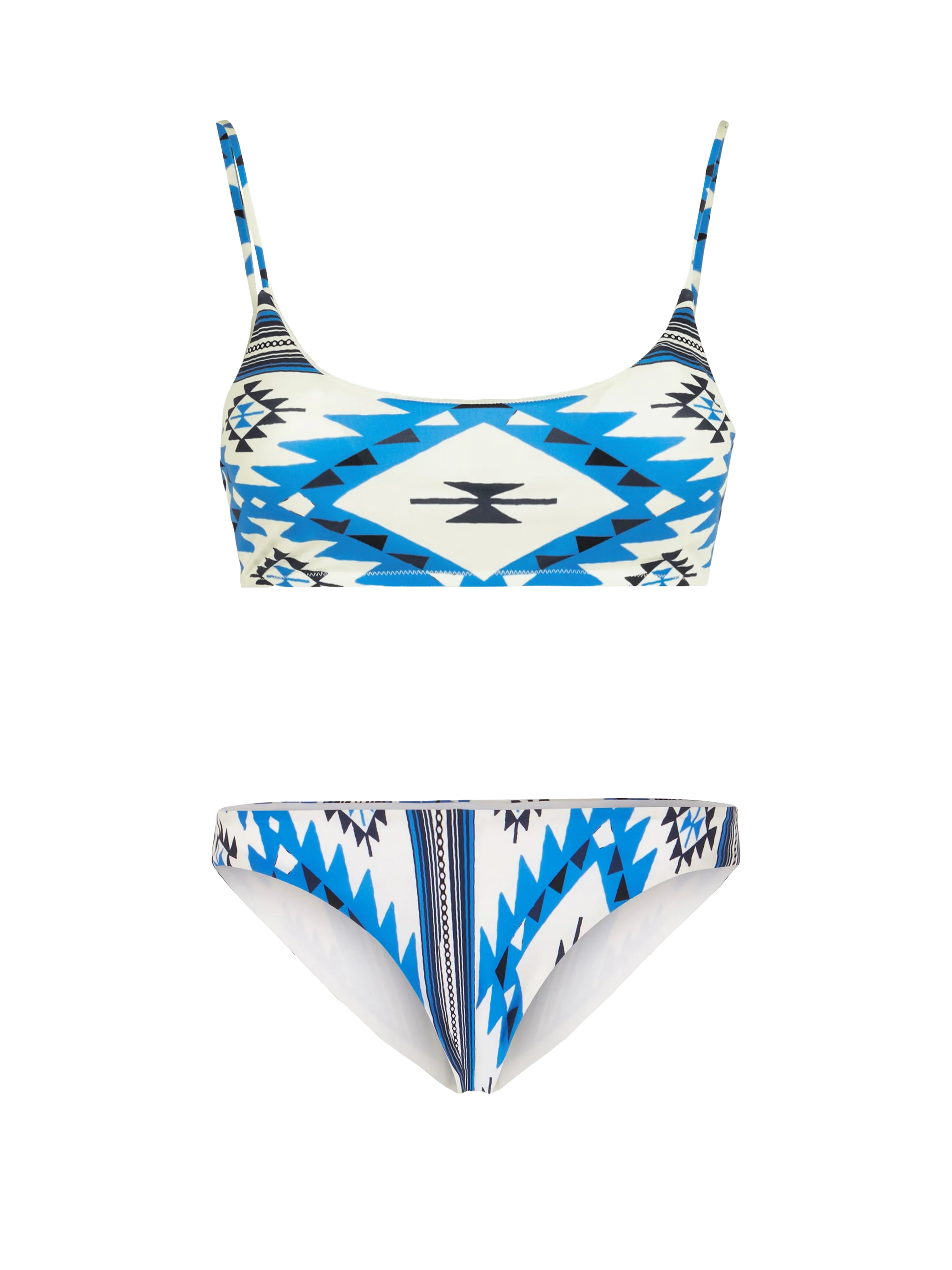 Bralette bikini voor dames met ikatprint