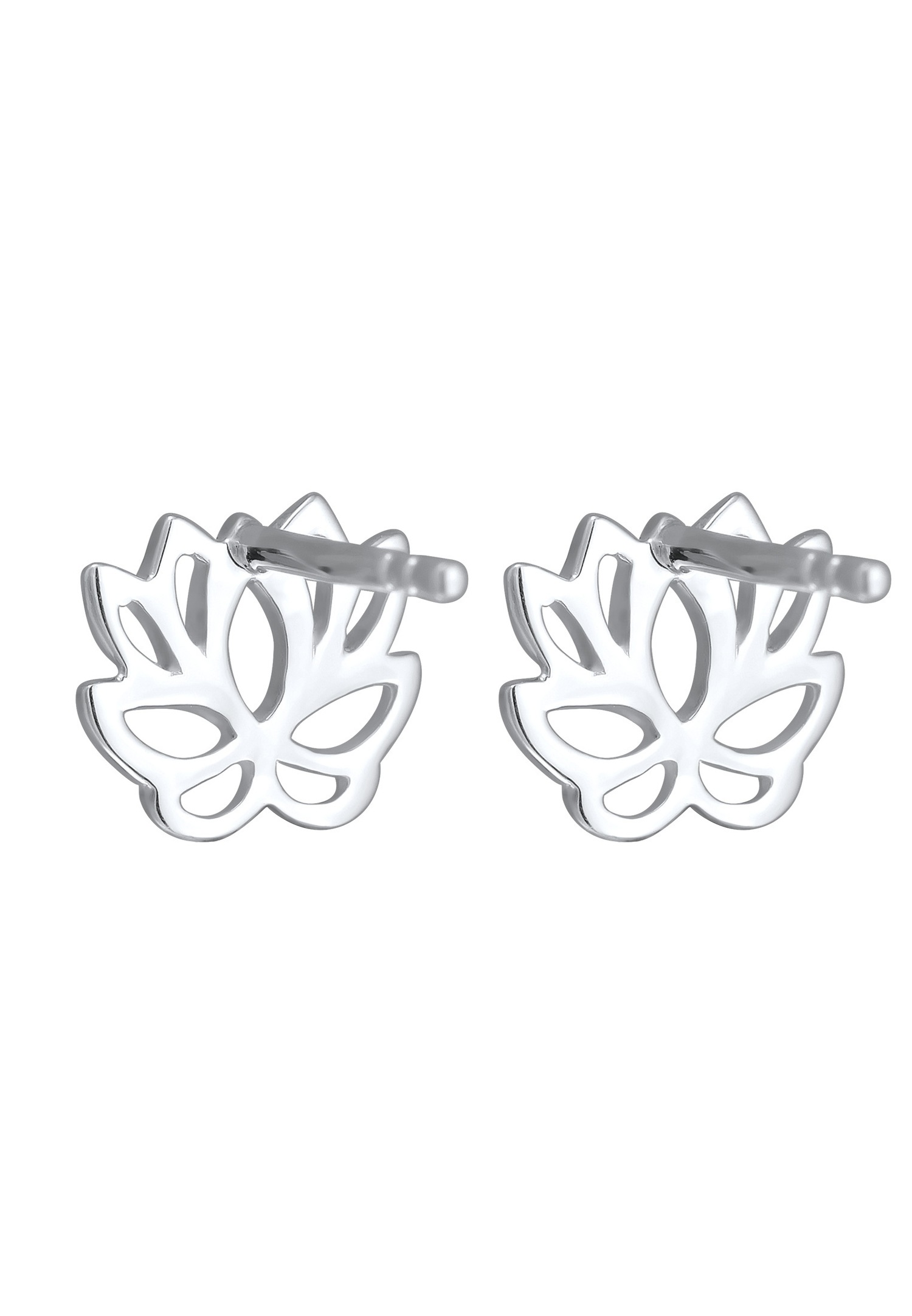 Elli Femmes Clous d'oreilles Fleur de Lotus en Argent Sterling 925