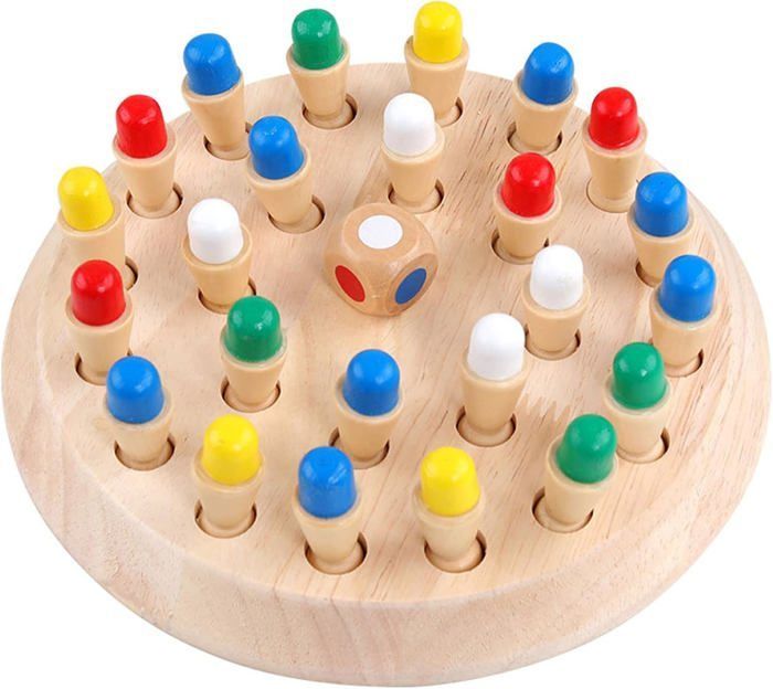 Jouet Enfant 3 Ans,Jeux Montessori 3 Ans,Memory Chess Bois,Jeu Educatif 3 Ans,Jeux De Société Pour Améliorer La Mémoire Classique