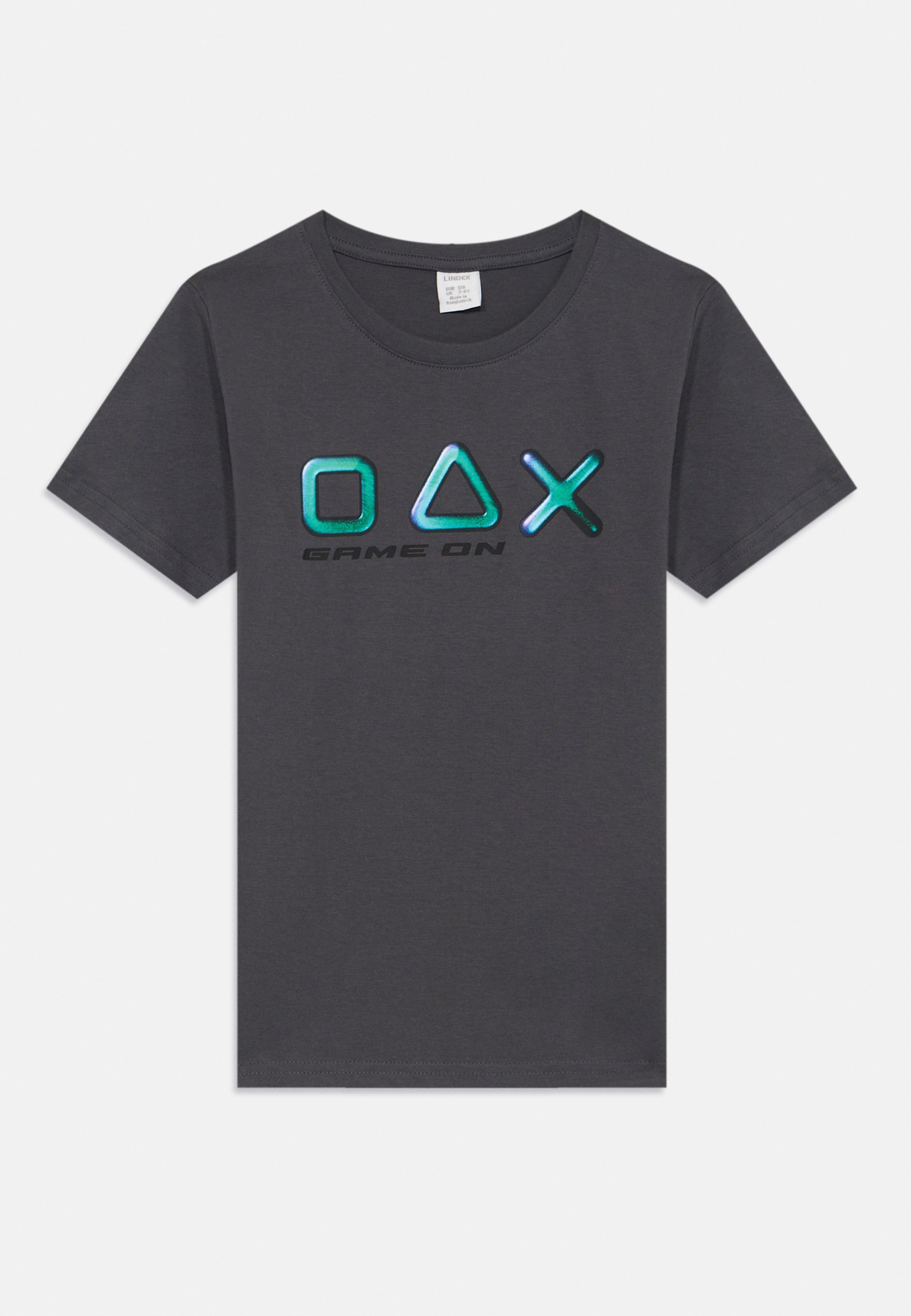 Lindex BUBBLY SYMBOLS - T-shirt met print - donkergrijs