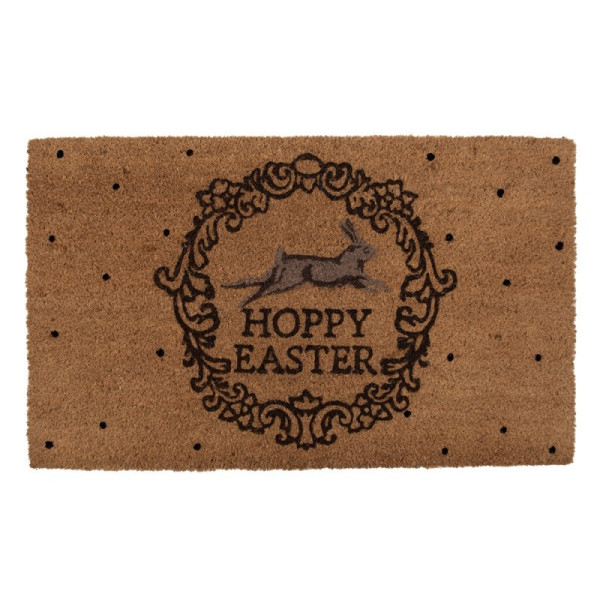 Wycieraczka wejściowa kokosowa Hoppy Easter 75x45 cm