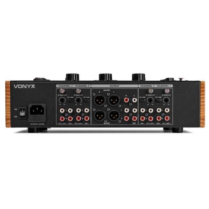 Vonyx VDJ270 - 4-Channel Rotating DJ Mixer with 2-Band EQ