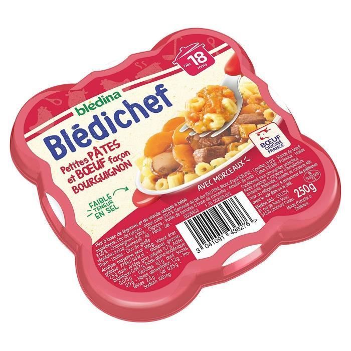 BLEDICHEF Pasta piccola al ragù di manzo - 250 g - Dai 18 mesi
