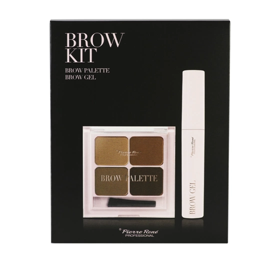 Pierre Rene Brow Kit zestaw do makijażu brwi żel do stylizacji brwi   paletka do brwi