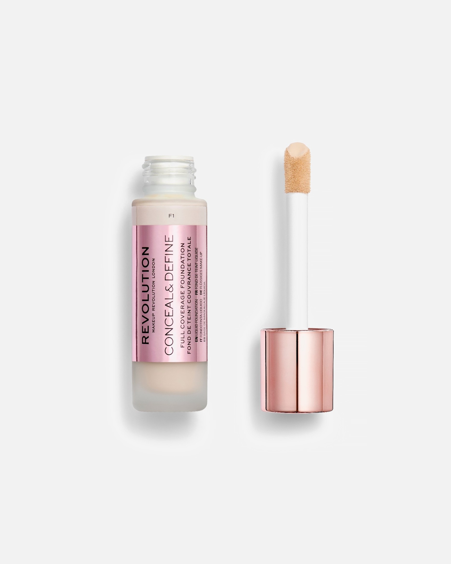 Revolution Foundation Conceal & Define tonālais krēms – 23 ml