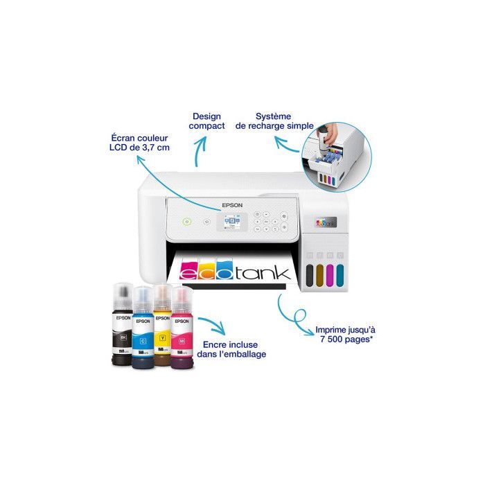 Multifunktionsdrucker - EPSON - EcoTank ET 2876 - Tintenstrahl - WLAN - Touchscreen