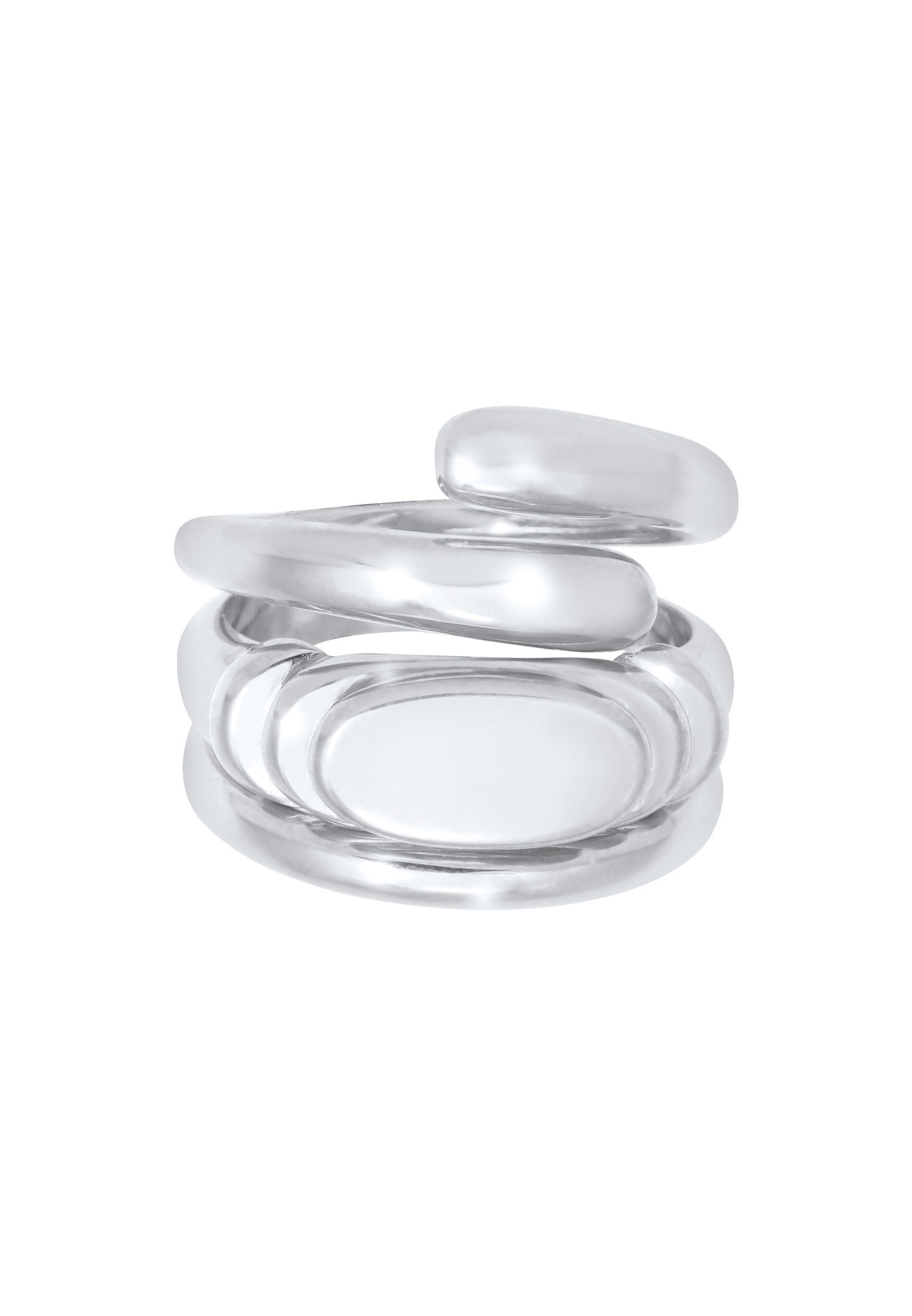 Elli PREMIUM Bague à anneau pour femme Bague de signalisation Bague enveloppante Trio Set de base en argent sterling 925