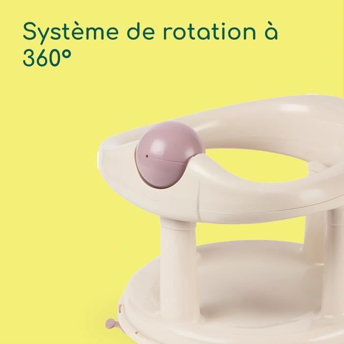 Anello girevole per vasca da bagno BEBECONFORT, sedile per vasca, dai 6 mesi ai 12 anni, beige