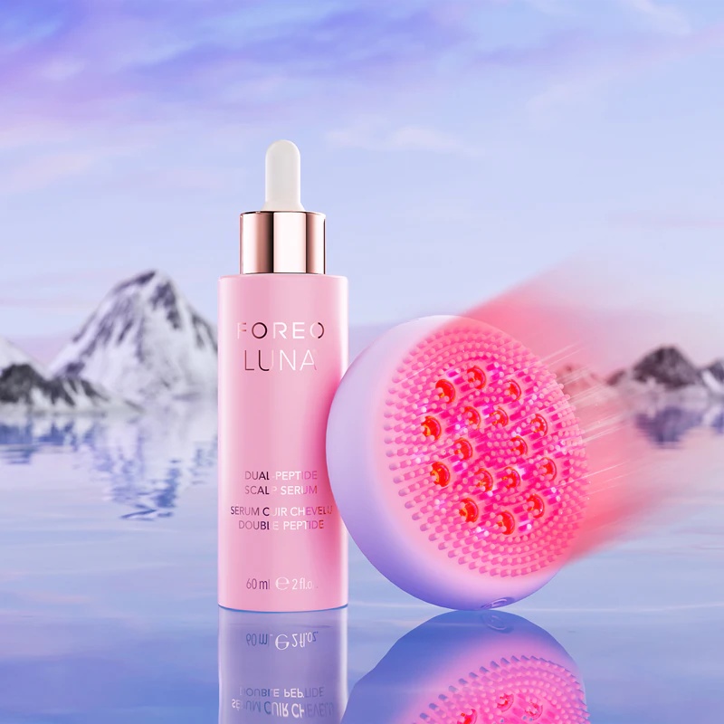 FOREO LUNA™4 plaukų masažuoklis su LED lempute ir galvos odos masažuokliu