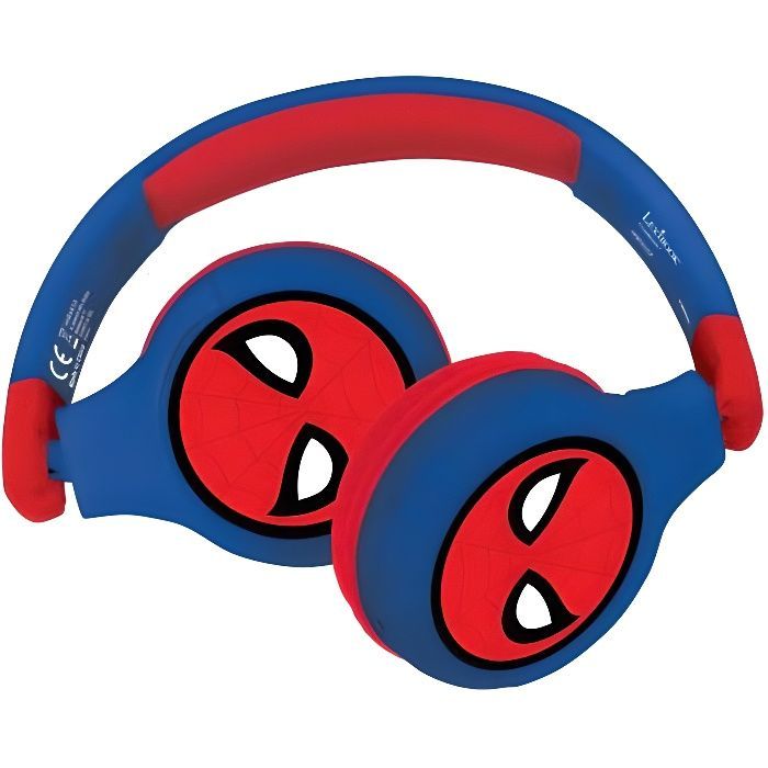 SPIDER-MAN - 2-in-1 Bluetooth® -kuulokkeet - Mukavat ja kokoontaitettavat langalliset kuulokkeet lapsille äänenvoimakkuuden rajoittimella - LEXIBOOK