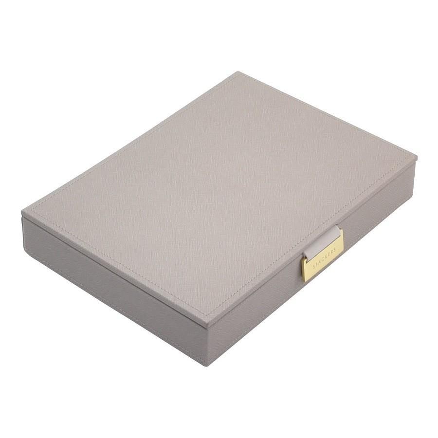 Accessoire de mode Stackers avec couvercle, taupe et gris - 1 pièce
