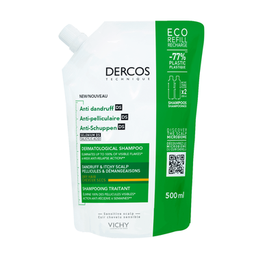 Dercos Mjällschampo för torr hud Refill med selen 500 ml