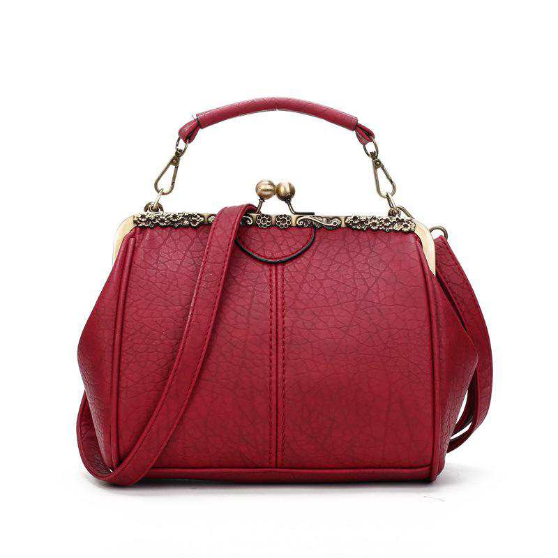 Sac bandoulière femme à clip, sac à main vintage en cuir PU pour femme, sac cabas de marque pour femme